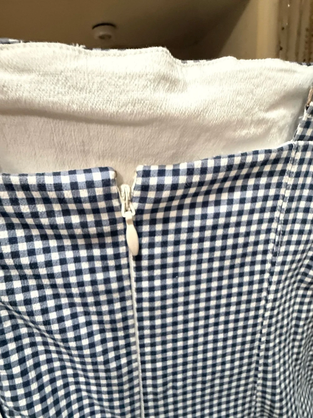 Abercrombie & Fitch Blue and White Gingham Maxi Sundress
